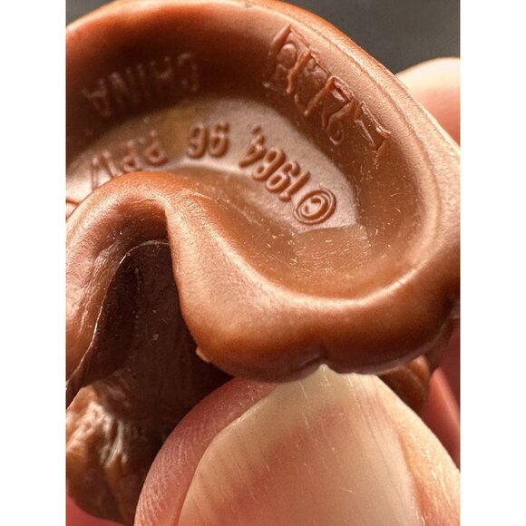 Vintage 1984 LGT Pound Puppies Dog PVC Figure Cake Topper Tonka 1980s Brown - Picture 7 of 9